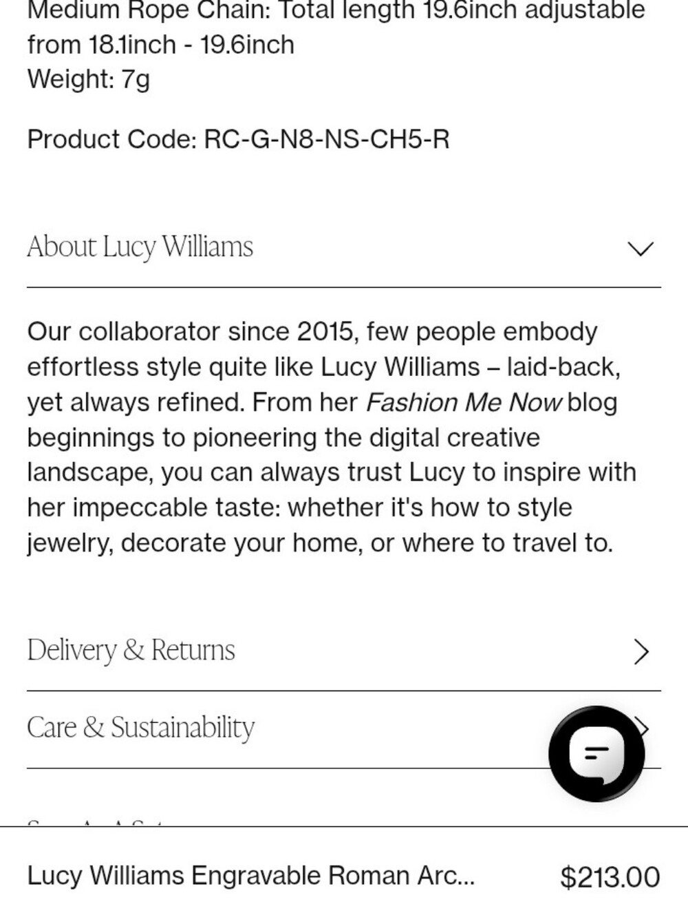 Missoma X Lucy Williams Roman Arc Coin Necklace - Picture 7 of 8